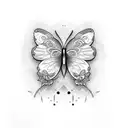 name with butterfly  tattoo design idea