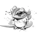 warrior toad tattoo design idea