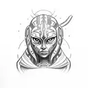 a mix betwen the symbols of Ahsoka Tano and Sabine Wren tattoo design idea