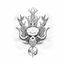 Yggdrasil and soldier tattoo design idea