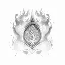 Yggdrasil and soldier tattoo design idea