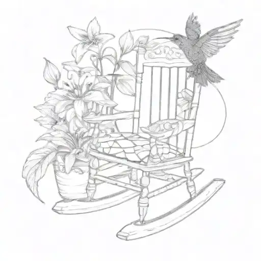 quilt over the chair tattoo design idea