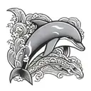 masculine dolphin tattoo design idea