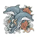 masculine dolphin tattoo design idea
