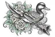 duck call tattoo design idea