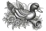 duck call tattoo design idea