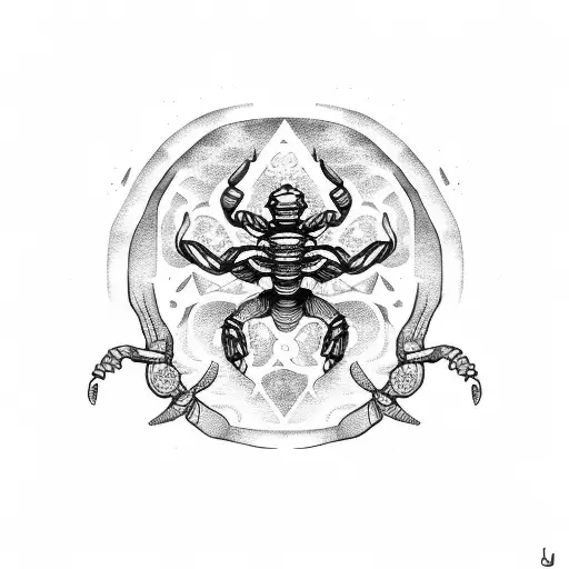 scorpio in japanese tattoo design idea