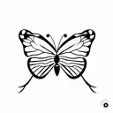 semicolon with a butterfly worked into it tattoo design idea