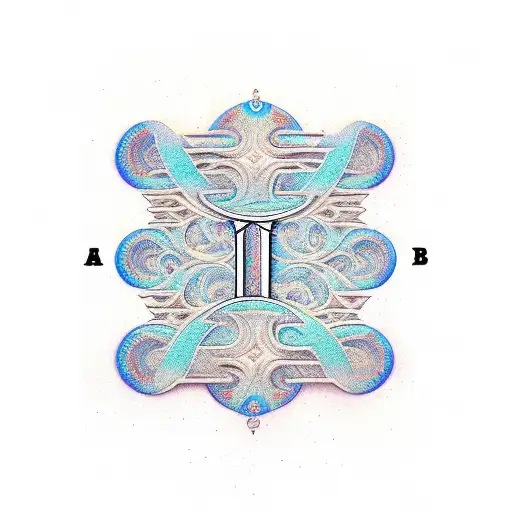 ambigram words Anurag and Deeptii tattoo design idea