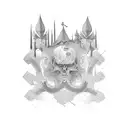 ambigram words Anurag and Deeptii tattoo design idea