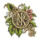 April 17 2021 Roman numeral with simple vine tattoo design idea