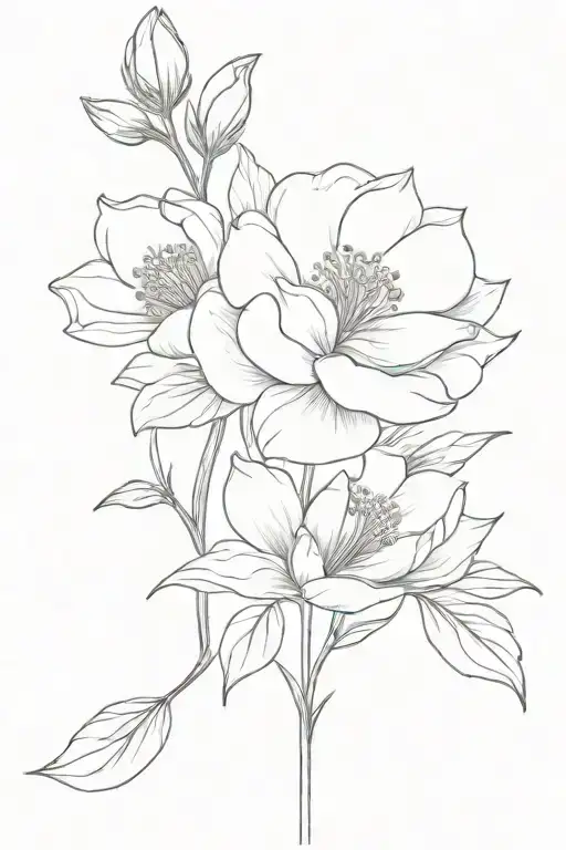 Sleeve Of February April August And September Birth Flower" Tattoo Design Idea tattoo design idea