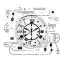 Clock showing right person, wrong time tattoo design idea
