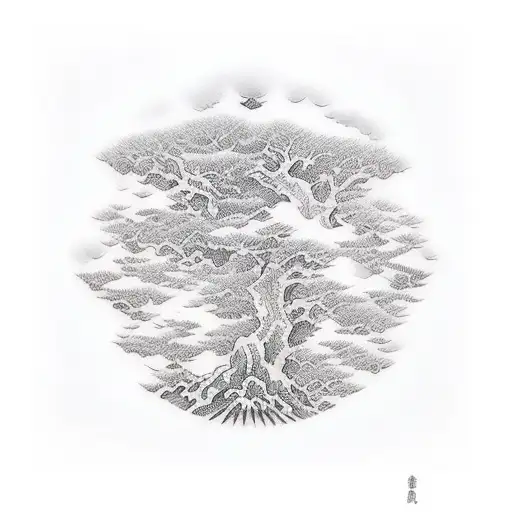 willow tree tattoo design idea