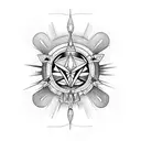 half sun  tattoo design idea