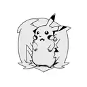 heavy metal pikachu tattoo design idea