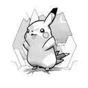 heavy metal pikachu tattoo design idea