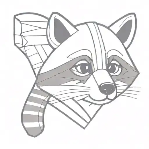 Cute Racoon Civil Engineer tattoo design idea