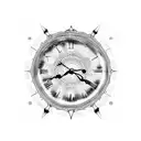 clock with roman numerals tattoo design idea