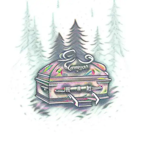 My coffin is still making noise in the forest, he is a tree, he nurses nests tattoo design idea