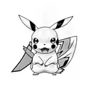 pikachu evolution line tattoo design idea