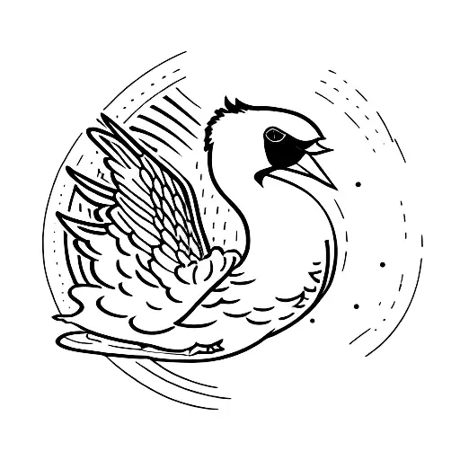 wizard goose tattoo design idea