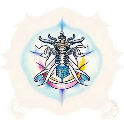 scorpio and libra tattoo design idea