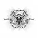 scorpio and libra tattoo design idea