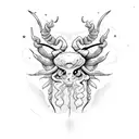 scorpio and libra tattoo design idea