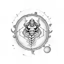 scorpio and libra tattoo design idea