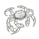 crab tattoo design idea