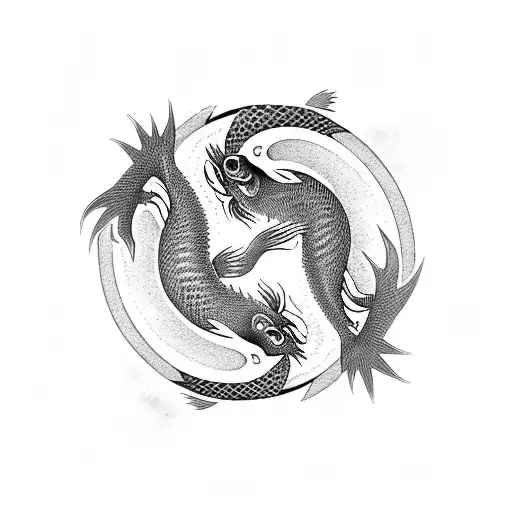 Koi Fish, Dragon, Japanese culture, in Arm, ying yang, japanese plants tattoo design idea