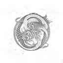 Koi Fish, Dragon, Japanese culture, in Arm, ying yang, japanese plants tattoo design idea