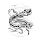 julius caesar, snake tattoo design idea