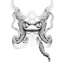 caesar, snake tattoo design idea