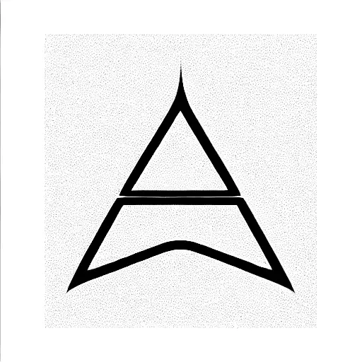 Minimalist Abstract Triangle On Heand Or Neck Tattoo Idea - BlackInk AI