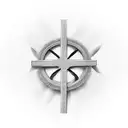cross with cancer ribbon around it with Roman numerals in the cross tattoo design idea