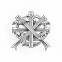 cross with cancer ribbon around it with Roman numerals in the cross tattoo design idea