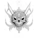 cuervo y rayo tattoo design idea