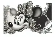 minnie mouse tattoo design idea