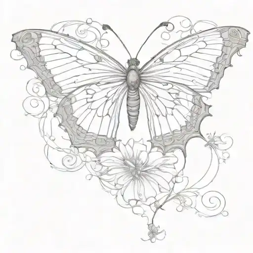 papillon book cover with a journey to itaka mix  tattoo design idea