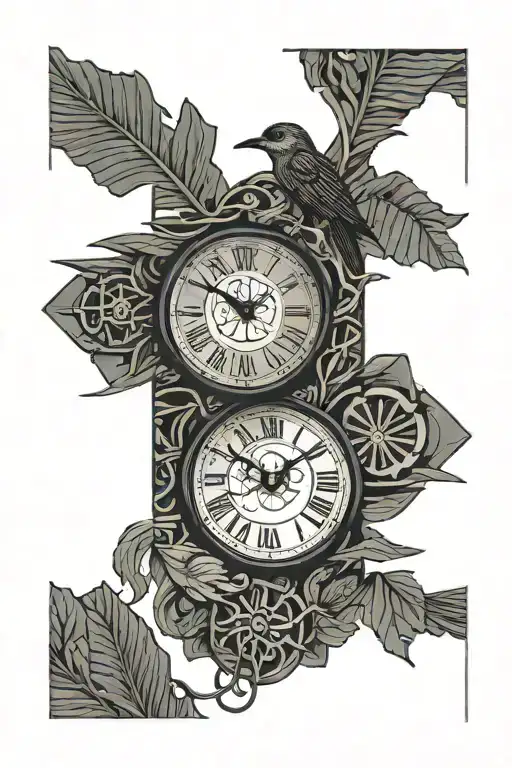 Nature, time passing by, travel, bird, trail motorcycle, Asia tattoo design idea