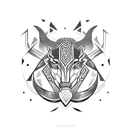 Combine elements of Aztec and Norse mythology in a blackwork style tattoo tattoo design idea