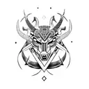 Combine elements of Aztec and Norse mythology in a blackwork style tattoo tattoo design idea