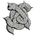 0311 in a nordic knot design along tricep tattoo design idea