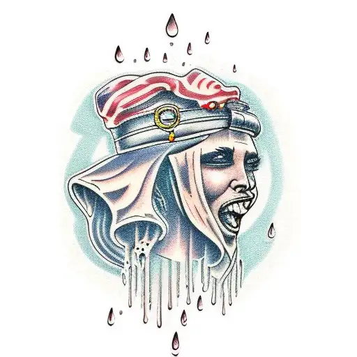 tears in the rain tattoo design idea