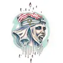 tears in the rain tattoo design idea