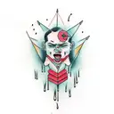 tears in the rain tattoo design idea