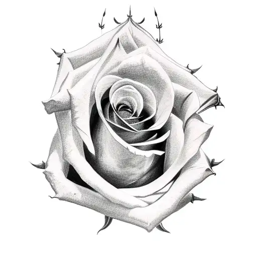 rose and thorn tattoo on elbow tattoo design idea