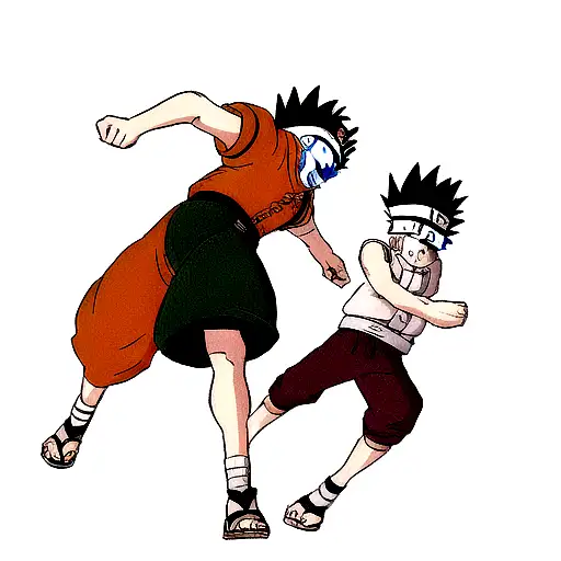 naruto using gon(hunter x hunter) clothing  tattoo design idea